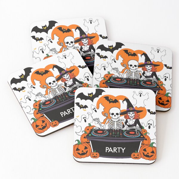 Item preview,  cheerful skeleton DJ spinning electric music party ! designed and sold by Hotshots Design.