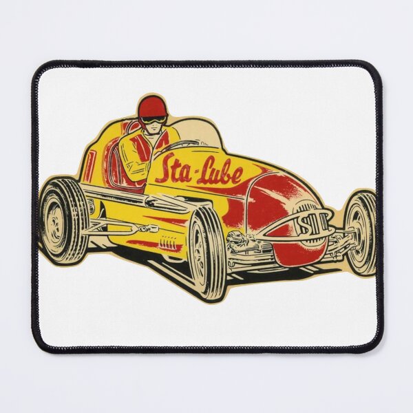 Item preview, Sta- Lube Illustration of vintage sprint car racer - sticker and t-shirts designed and sold by PIXEL POP DESIGNS - Beyond the Norm!.