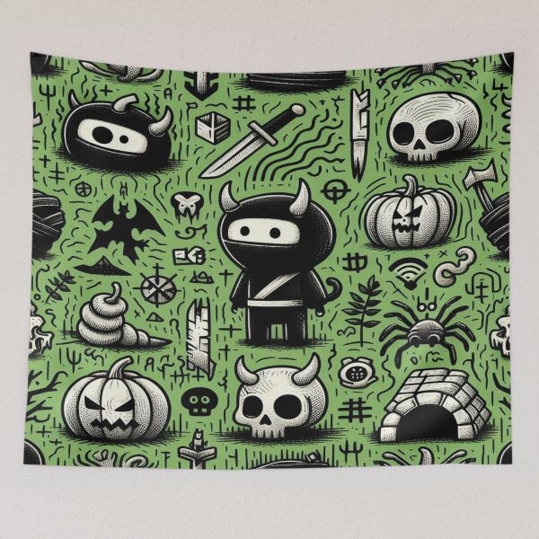 Item preview, Green Shadow Ninja Doodles designed and sold by Imaginarium of Chaos falcon88 .