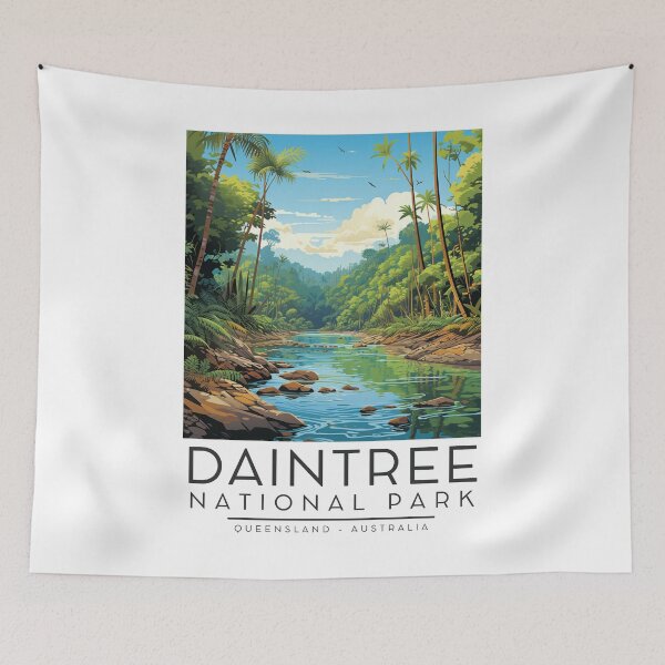 Item preview, A Vintage Illustration of Daintree National Park - Queesnland - Australia designed and sold by GoodOldVintage.
