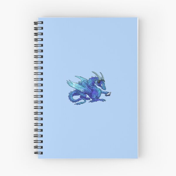 Item preview, Blue Dragon Wearing Headphones and Scrolling on Phone Sticker designed and sold by maya-ohmu.