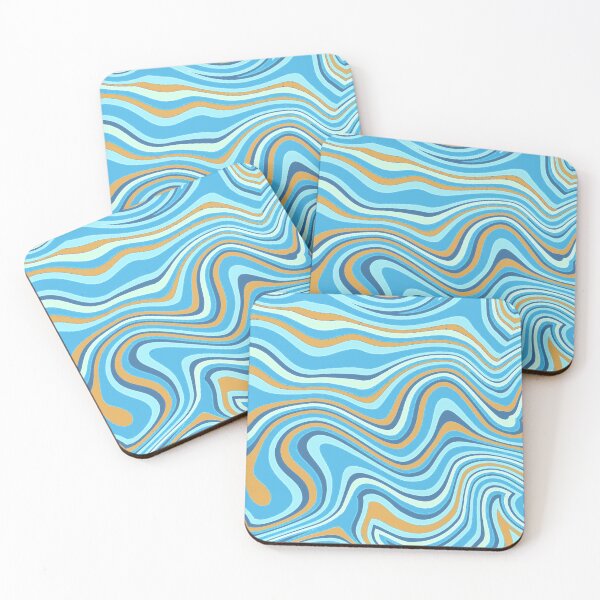 Item preview, Retro Pastels Liquid Swirl Abstract Lines Pattern Grungy Art 1 of 4 designed and sold by Beachy.
