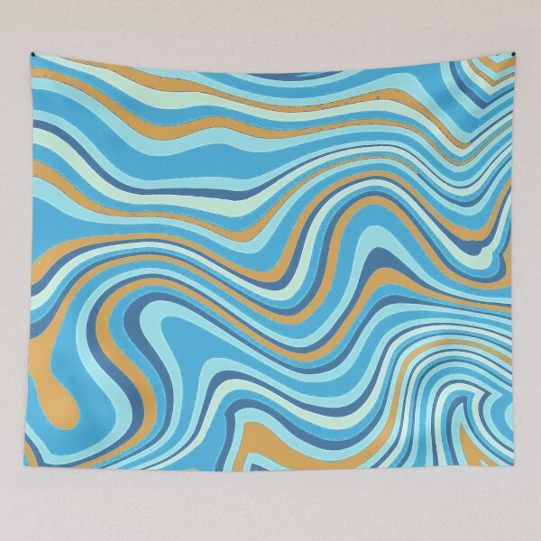 Item preview, Retro Pastels Liquid Swirl Abstract Lines Pattern Grungy Art 1 of 4 designed and sold by Beachy.