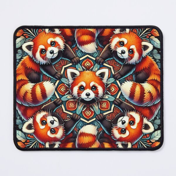 Item preview, Red Panda Pattern Cute Illustration Design designed and sold by CozyCustomPillows.
