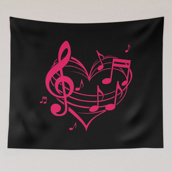 Item preview, I love music! Music notes heart. designed and sold by paulo silveira.