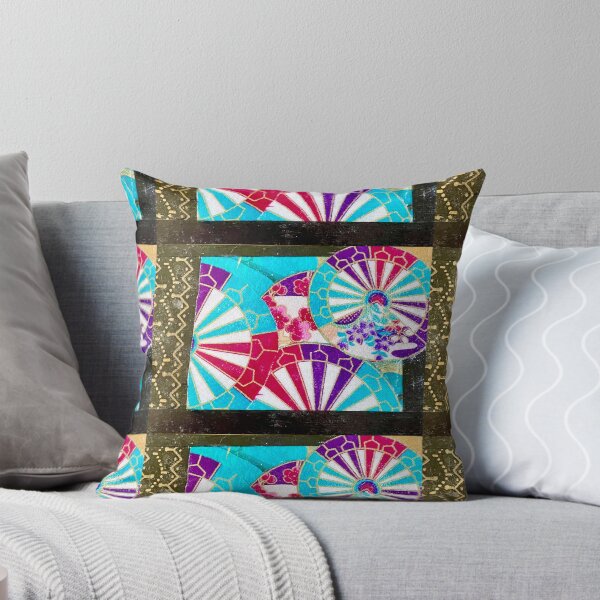 Item preview, Japanese Wheels and Flowers With Black Border designed and sold by Connection and Healing Through Art.