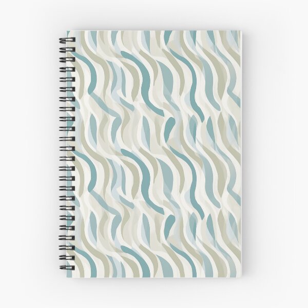 Item preview, Beige and Teal Blue Abstract Wave Pattern designed and sold by ColorOfTheYears.