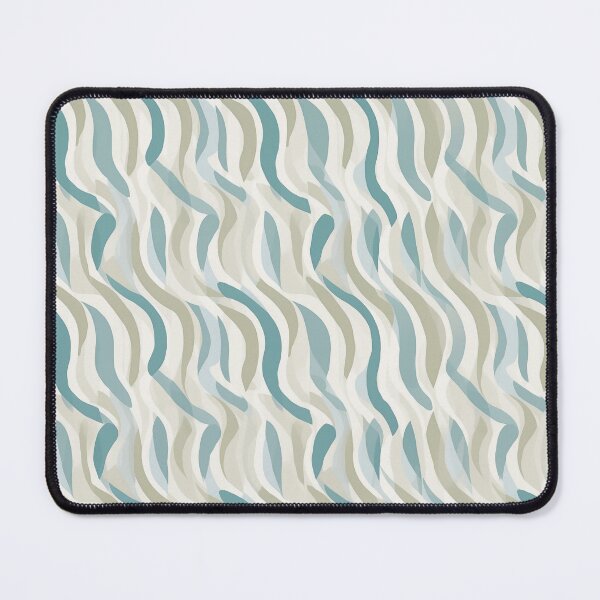 Item preview, Beige and Teal Blue Abstract Wave Pattern designed and sold by ColorOfTheYears.