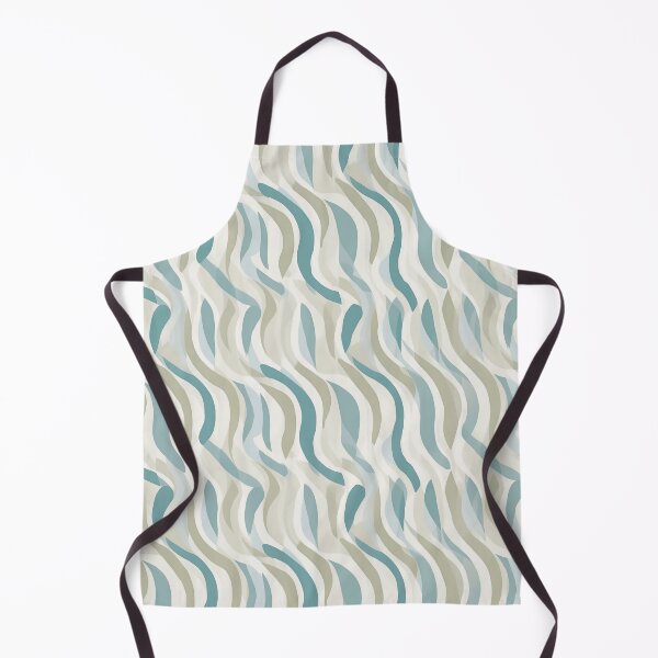 Item preview, Beige and Teal Blue Abstract Wave Pattern designed and sold by ColorOfTheYears.
