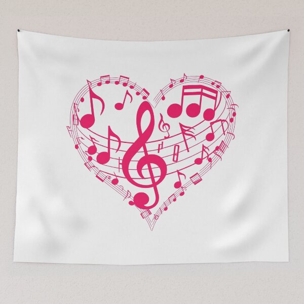 Item preview, Heart and Music Notes – Perfect for Musicians and Music Lovers designed and sold by paulo silveira.