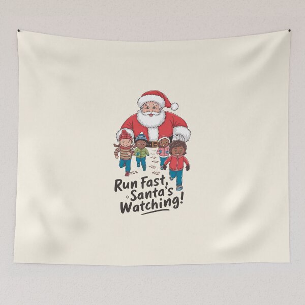 Item preview, Run Fast, Santa’s Watching Design designed and sold by MolonasDesigns.