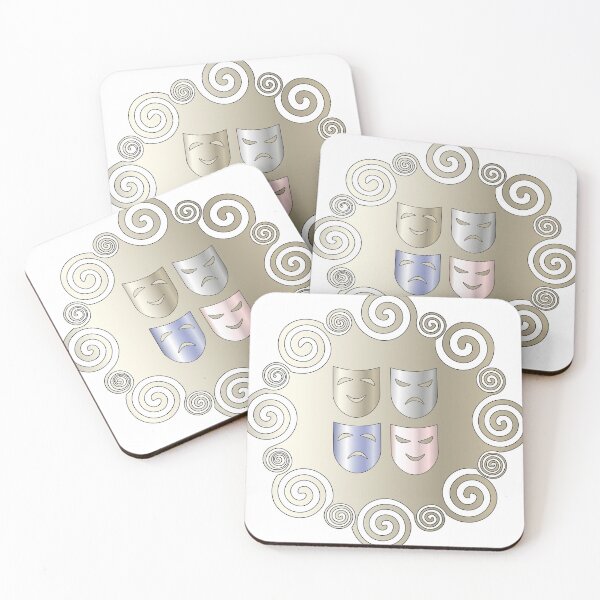 Item preview, Theater of emotions. Masks on the background 2 designed and sold by ZorianArt.