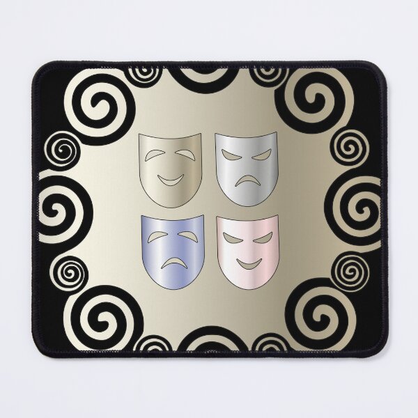 Item preview, Theater of emotions. Masks on the background 2 designed and sold by ZorianArt.