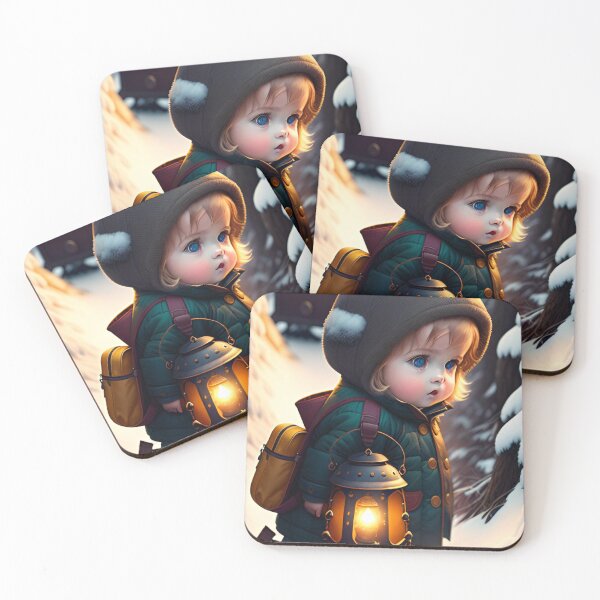 Item preview, Toddler Girl Carrying Lantern designed and sold by BubbleGalaxy.