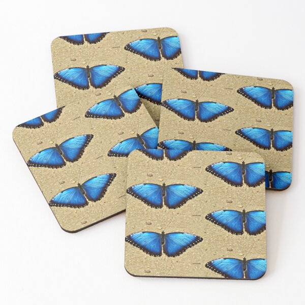 Item preview, Beautiful Shades of Blue Morpho Butterfly Fine Art Print designed and sold by Yogibear & Rachelle .