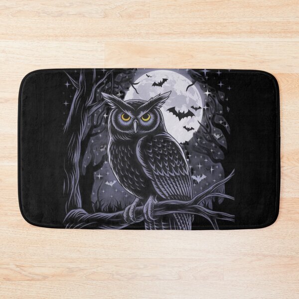 Item preview, SPOOKY OWL WITH GLOWING EYES, HALLOWEEN GRAPHIC  designed and sold by YourTrendyTees.