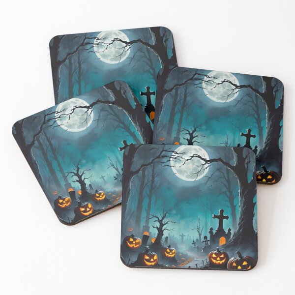 Item preview, Creepy Halloween Graveyard Scene with Fog designed and sold by GrizzlyCollective.