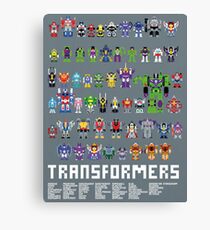 1985 pixel transformers poster Canvas Print