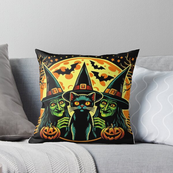 Item preview,   Enchanting Witches with Black Cat and Pumpkins - Halloween Vibes designed and sold by Anastasiia Lang.