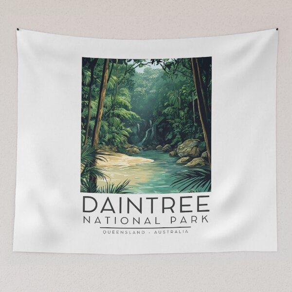 Item preview, A Vintage Illustration of Daintree National Park - Queesnland - Australia designed and sold by GoodOldVintage.