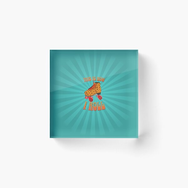 Item preview, This is How I Roll Roller Skate Teal Sunburst designed and sold by grinningskull.