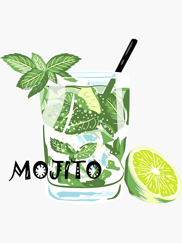 Let's Drink Mojito Grunge Stamp Car Bumper Sticker Decal 6'' x 2'' 