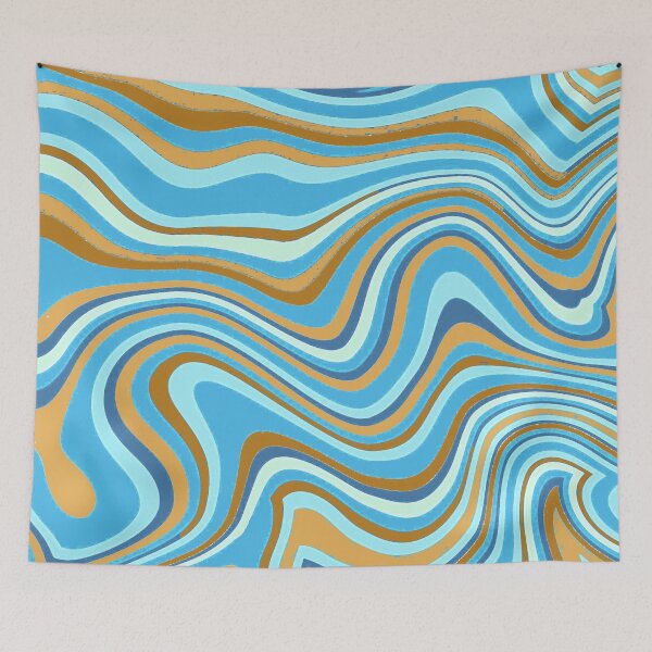 Item preview, Retro Pastels Liquid Swirl Abstract Lines Pattern Grungy Art 2 of 4 designed and sold by Beachy.