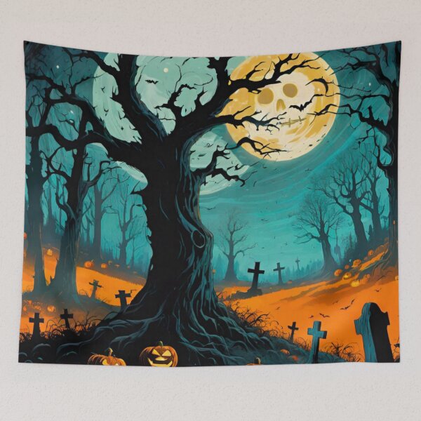 Item preview, Chilling Halloween Graveyard: Tombstones and Ghosts designed and sold by GrizzlyCollective.