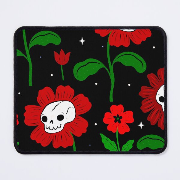 Item preview, halloween floral skull flowers red designed and sold by Gossip Rag.