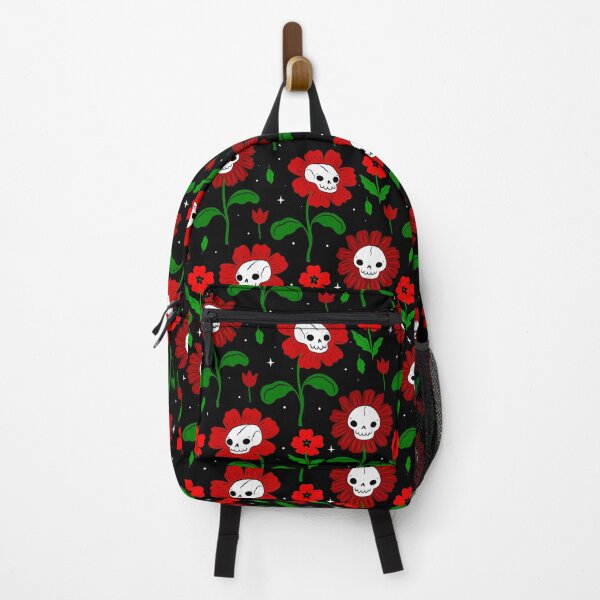 Item preview, halloween floral skull flowers red  designed and sold by Gossip Rag.