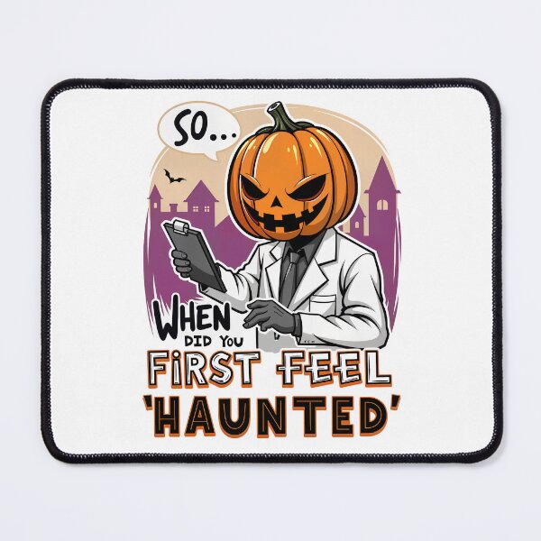 Item preview, When Did the Haunting Begin: Halloween Psychiatrist designed and sold by PixelEyeArts.