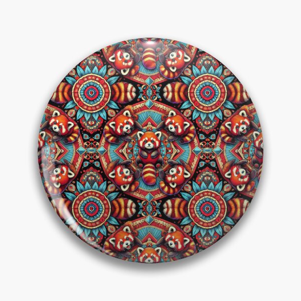 Item preview, Red Panda Pattern Cute Illustration Design designed and sold by CozyCustomPillows.
