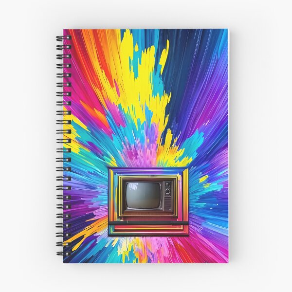 Item preview, Tv television rainbow painting painted 70s tv colorful bright  designed and sold by cheekylorns.