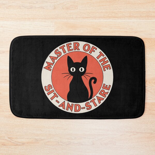 Item preview, "Master of the sit-and-stare" / Black cat staring straight into your soul  designed and sold by LostForSpace.
