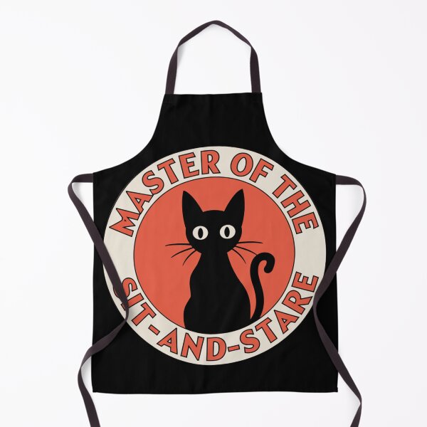 Item preview, "Master of the sit-and-stare" / Black cat staring straight into your soul designed and sold by LostForSpace.