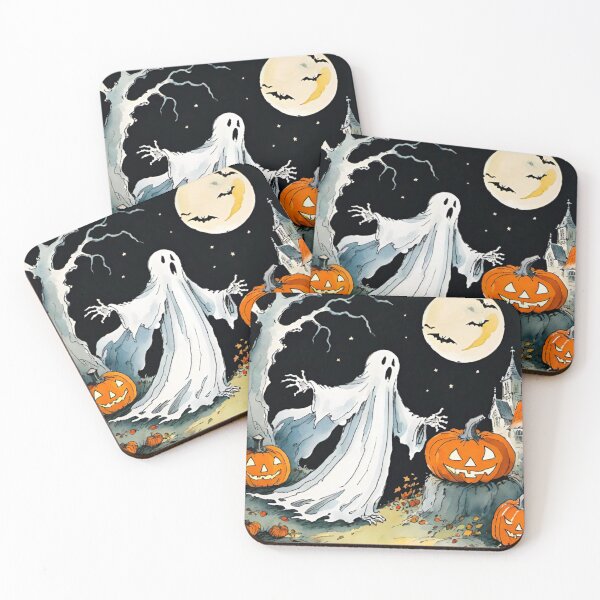 Item preview, Mysterious Halloween Ghost in a Haunted Scene designed and sold by GrizzlyCollective.