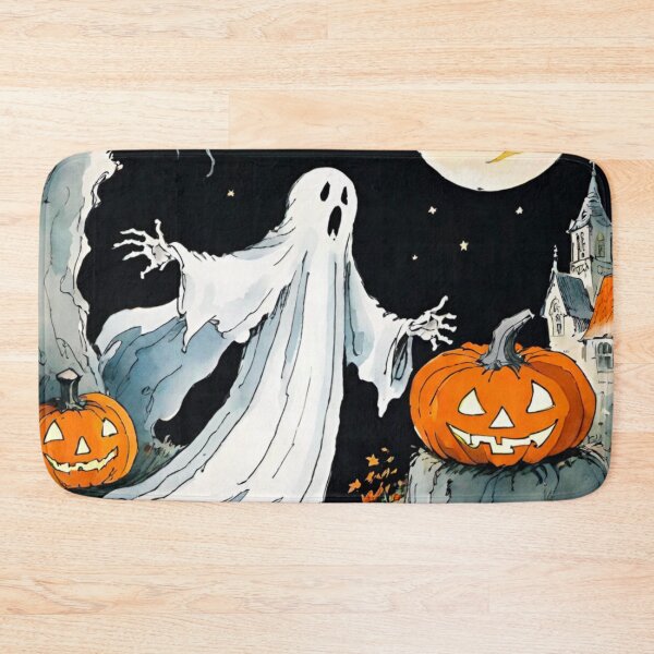 Item preview, Mysterious Halloween Ghost in a Haunted Scene designed and sold by GrizzlyCollective.