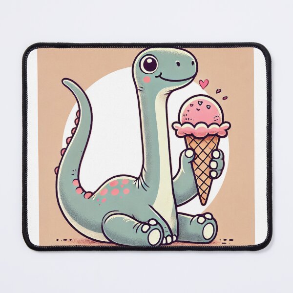 Item preview, A long neck eating an ice cream designed and sold by DreamKanvas.