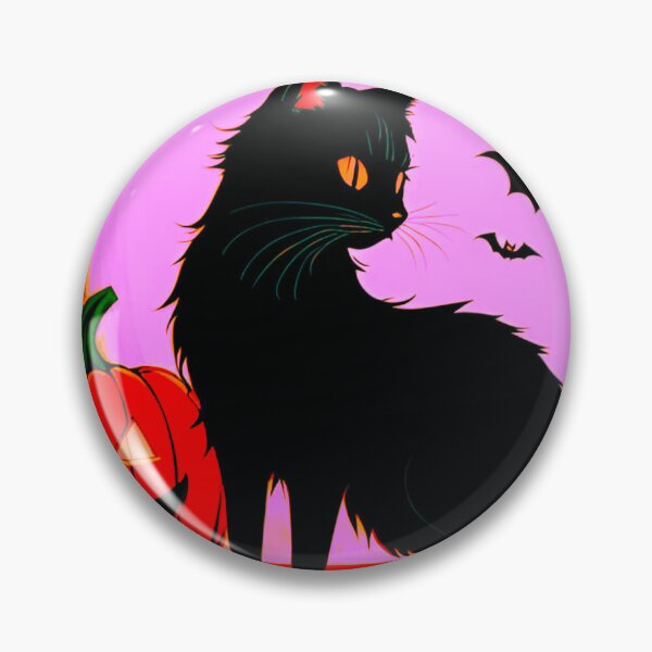 Item preview, Black Cat, Glowing Pumpkin: Halloween Magic designed and sold by GrizzlyCollective.