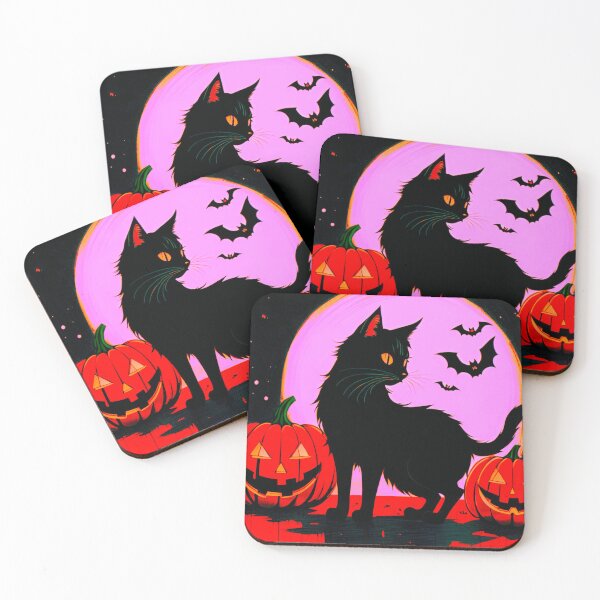 Item preview, Black Cat, Glowing Pumpkin: Halloween Magic designed and sold by GrizzlyCollective.