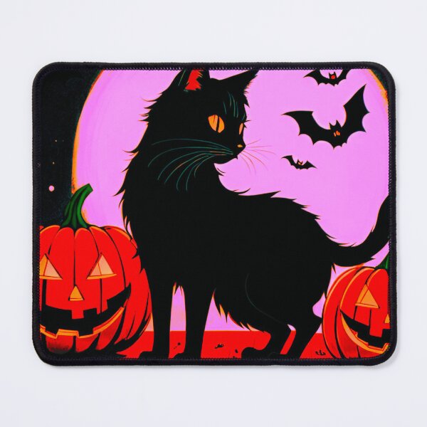 Item preview, Black Cat, Glowing Pumpkin: Halloween Magic designed and sold by GrizzlyCollective.