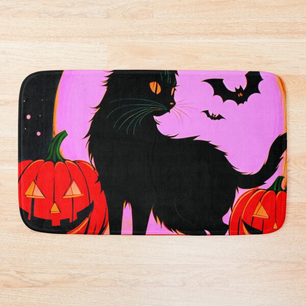 Item preview, Black Cat, Glowing Pumpkin: Halloween Magic designed and sold by GrizzlyCollective.