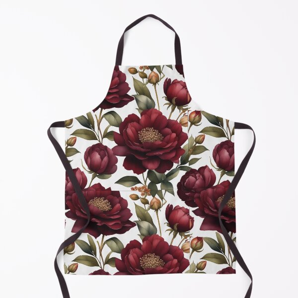 Item preview, FLORAL AND TROPICAL PATTERN O34 - Gift items and personal use / Peonies, Bouquet, Leaves, Maroon, Flowers, Burgundy, Nude, Ornamented, Vector, Art designed and sold by LumDesignArt.