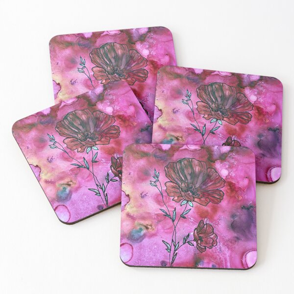 Artikelvorschau, Mohn in Pink und Rot entworfen und verkauft von SassitudeWhimsy.
