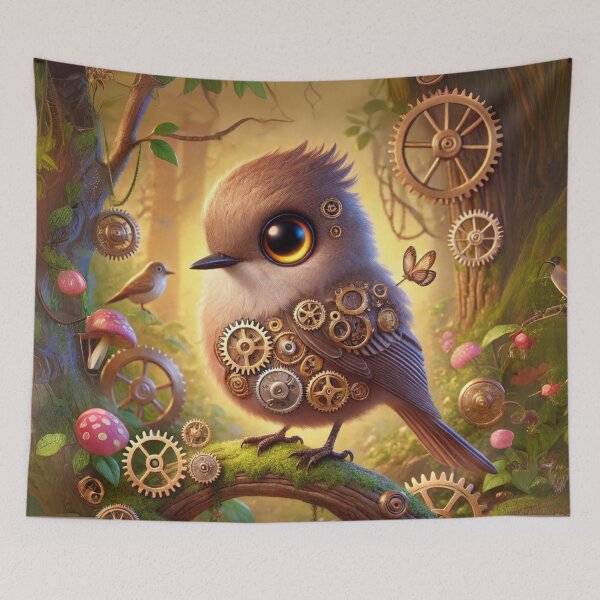 Item preview, Steampunk Eastern Phoebe designed and sold by Sillytoe.