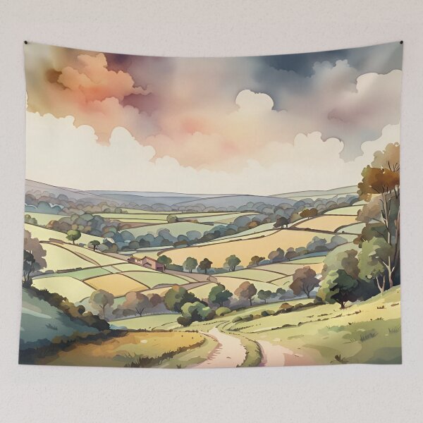 Item preview, A Quintessential Cheshire Landscape in Artificial Intelligence designed and sold by LymphomaLass.