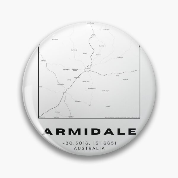 Item preview, Minimalist Armidale Map Art | Black and White Coordinates Print designed and sold by RM-Journey.