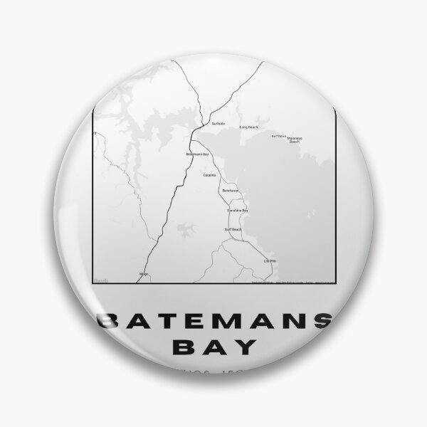 Item preview, Minimalist Batemans Bay Map Art | Black and White Coordinates Print designed and sold by RM-Journey.