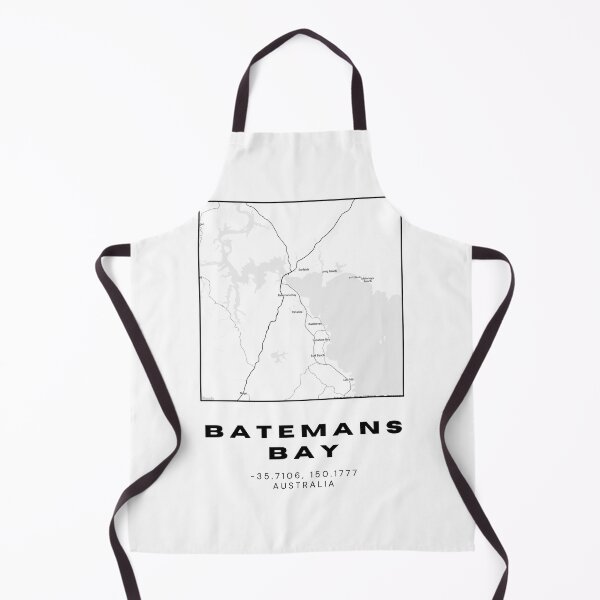 Item preview, Minimalist Batemans Bay Map Art | Black and White Coordinates Print designed and sold by RM-Journey.