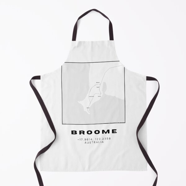 Item preview, Minimalist Broome Map Art | Black and White Coordinates Print designed and sold by RM-Journey.